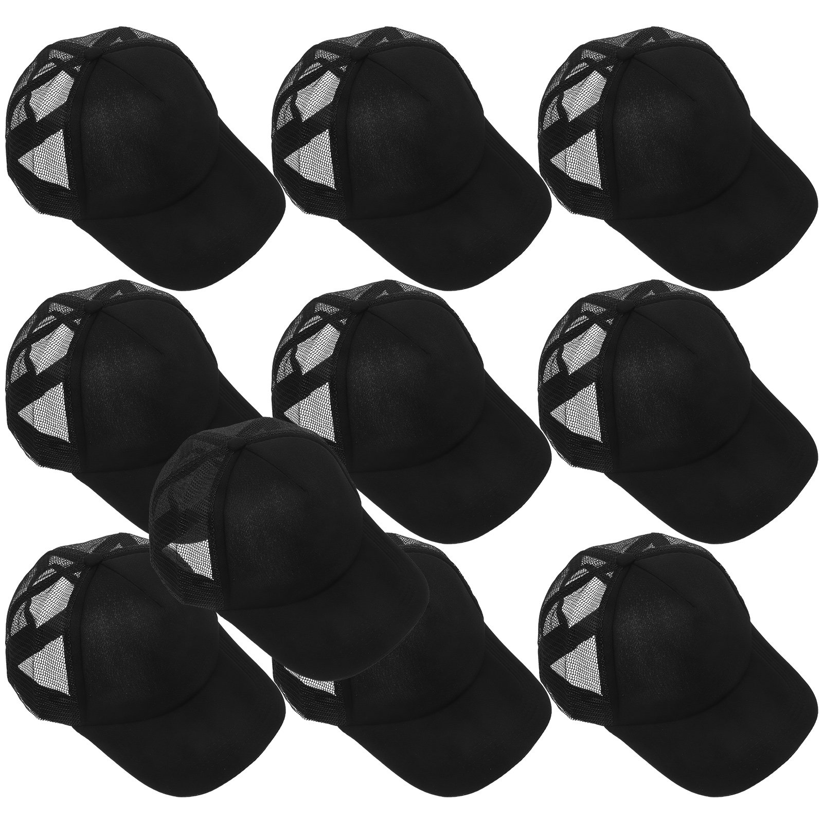 Hat Sublimation Blank - 10個入り 無地昇華プリント用メッシュ野球帽 DIY熱転写 軽量アウトドアキャップ トラッカーハット 昇華プリント帽子