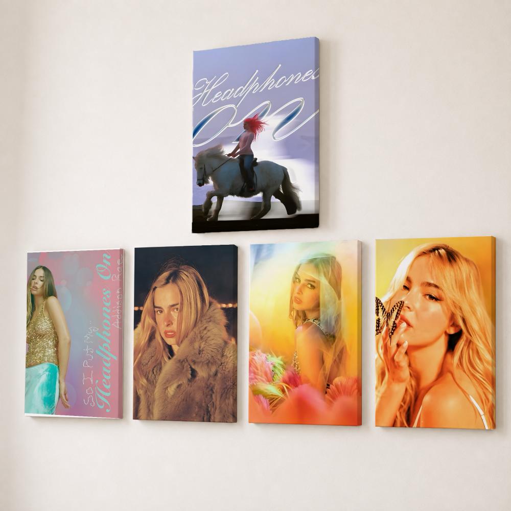Canvas Wrap Ready - シンガー・A・アディソン・レイの絵画・書道HDキャンバスウォールアート、内枠付き、ギャラリーラップ済み、すぐに飾れるホームデコレーション