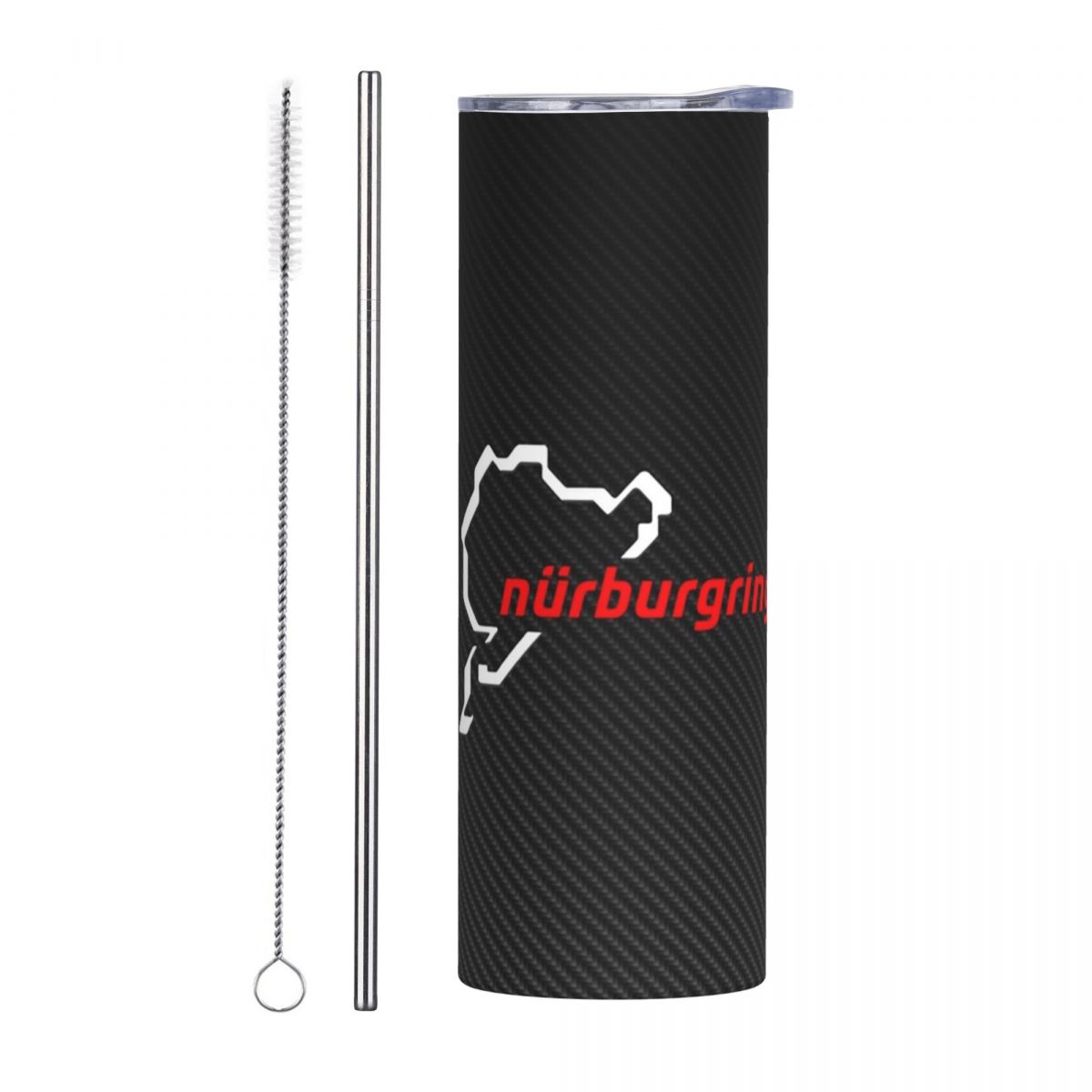 Tumbler 20Oz White - ニュルブルクリンク カーボンファイバー ホワイト レッド ステンレス製 タンブラー