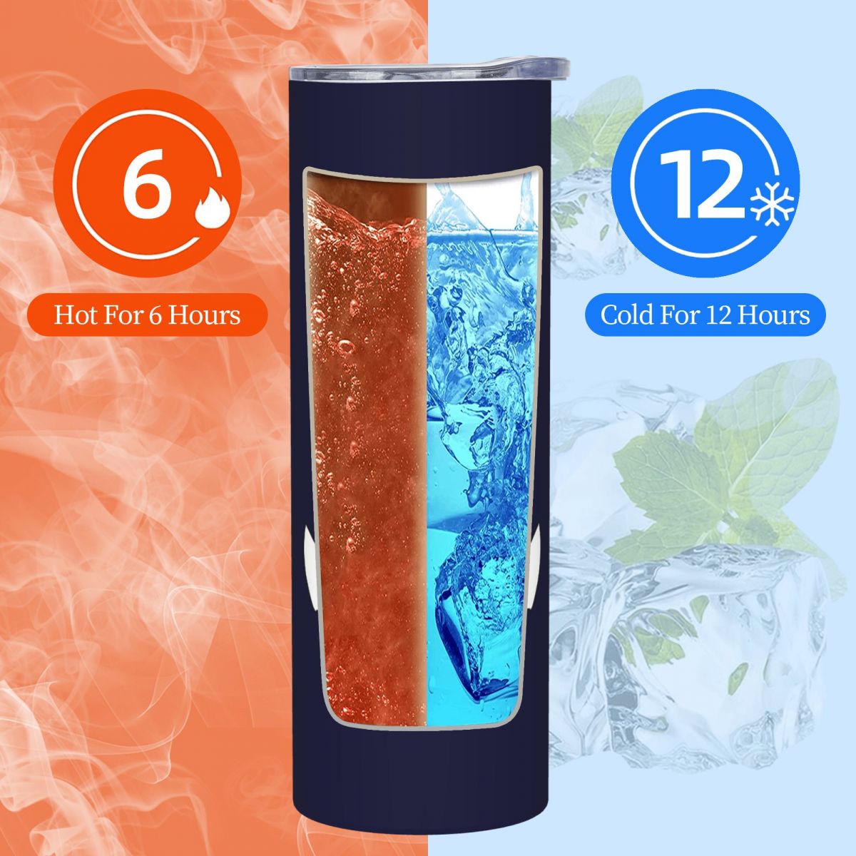 ホワイトアンカー柄ネイビーブルーのステンレススチール製タンブ - Tumbler 20Oz White のレビューと価格