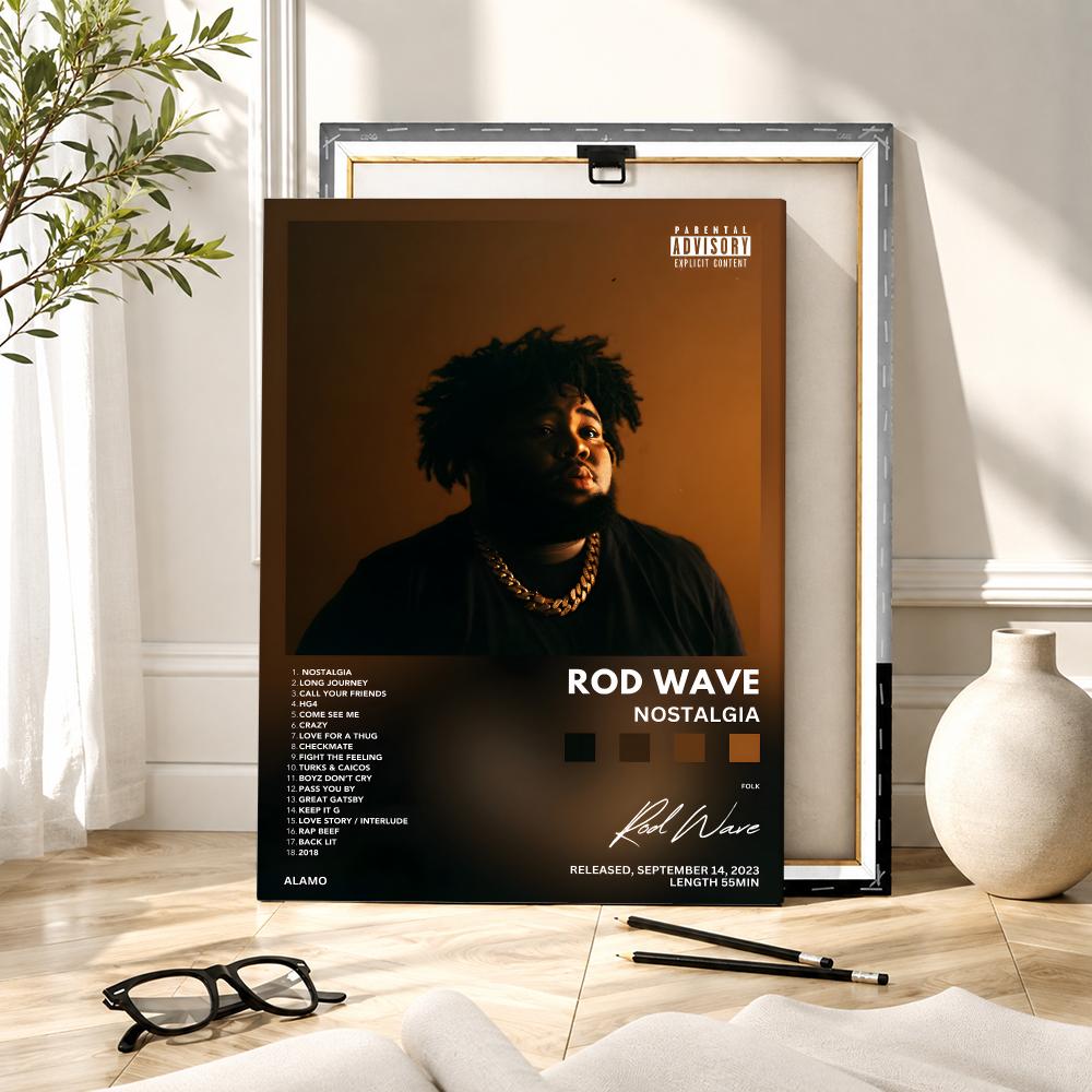 ラッパー歌手R-Rodの波模様絵画・書道HDキャンバスウォー - Canvas Wrap Ready のレビューと価格