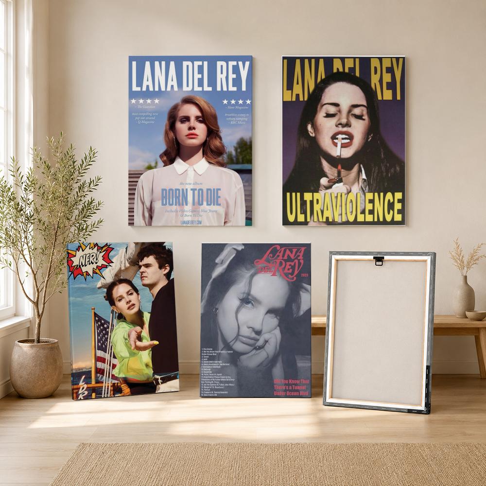 有名な歌手L-ラナ・デル・レイの絵画・書道HDキャンバスウォ - Canvas Wrap Ready のレビューと価格