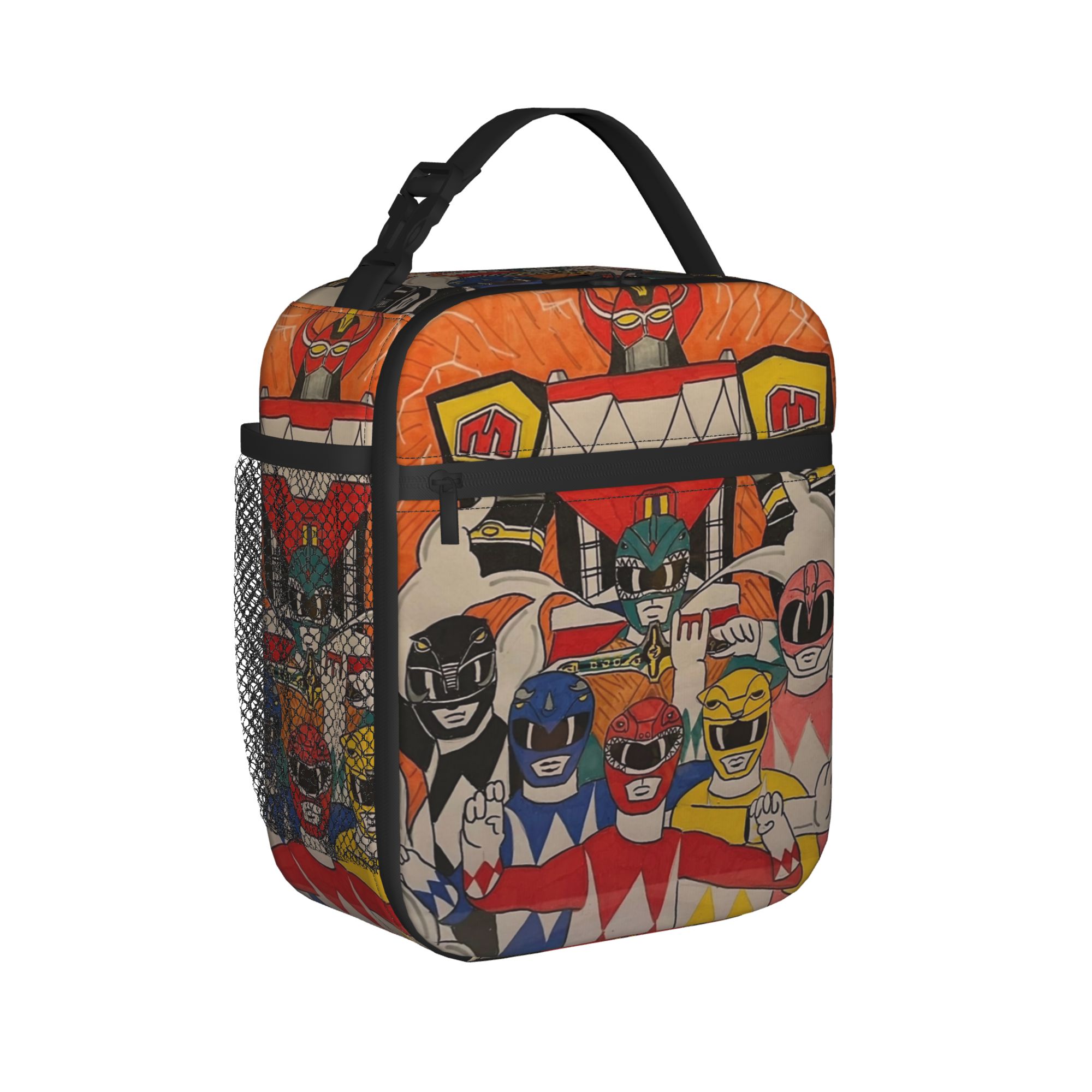 パワーレンジャーとメガゾードのアートワーク 断熱ランチバッグ - Tote Bag Sublimation のレビューと価格