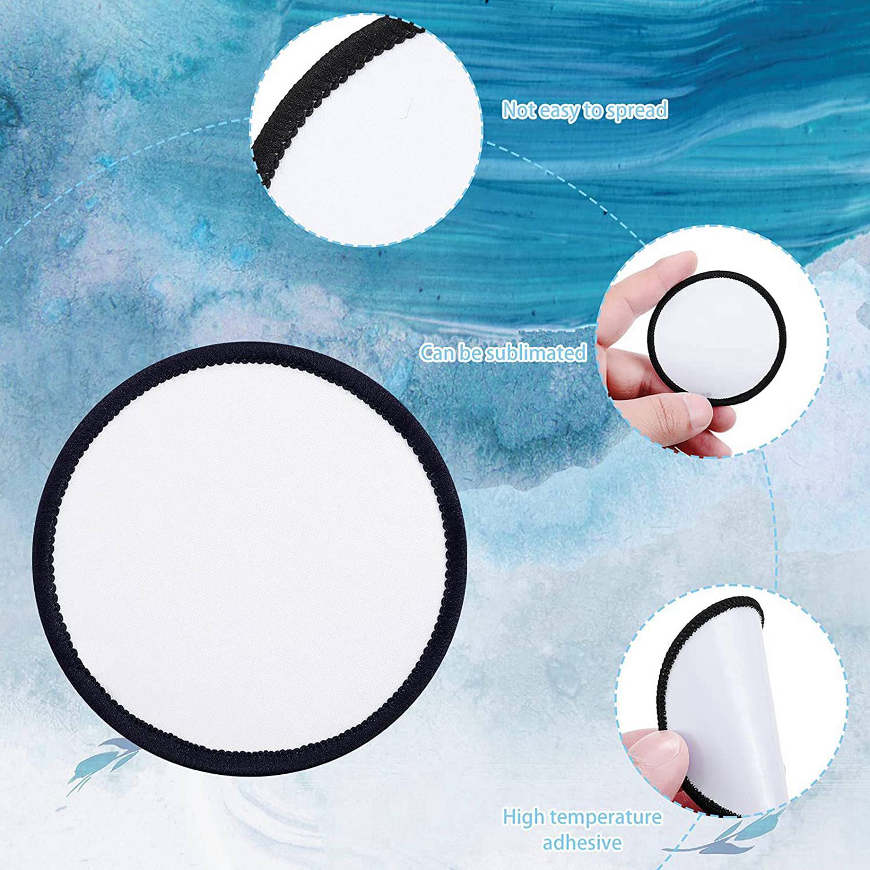 ABXF-48枚入り昇華パッチブランク、高品質生地のアイロン - Hat Sublimation Blank のレビューと価格